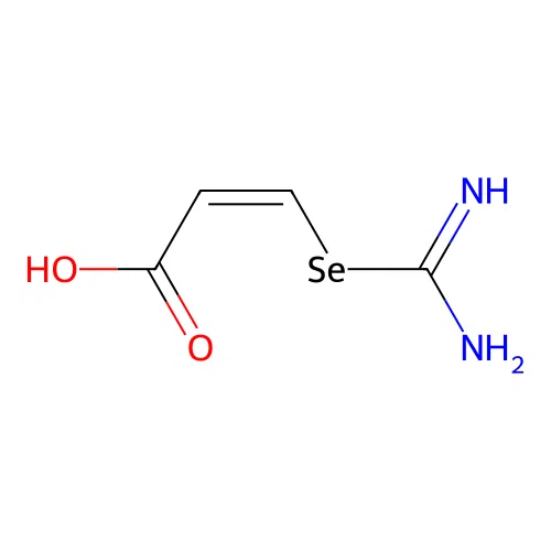 2-Propenoic acid, 3-((aminoiminomethyl)seleno)-, (Z)- structure