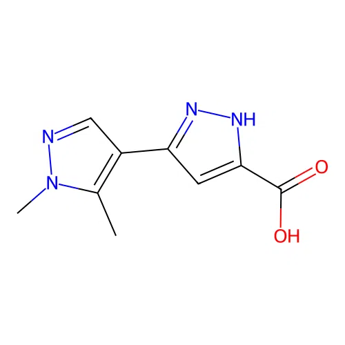 5-(1,5-dimethyl-1H-pyrazol-4-yl)-1H-pyrazole-3-carboxylic acid structure