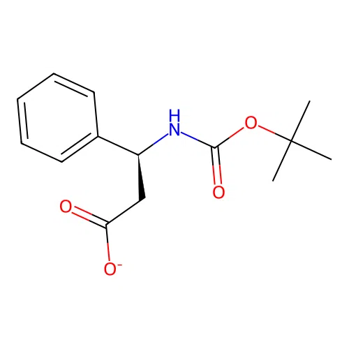 (3S)-3-[(2-methylpropan-2-yl)oxycarbonylamino]-3-phenylpropanoate structure