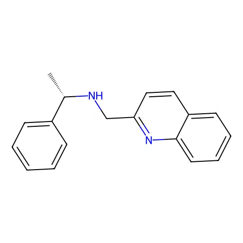 2-Quinolinemethanamine, N-(1-phenylethyl)-, (S)- structure