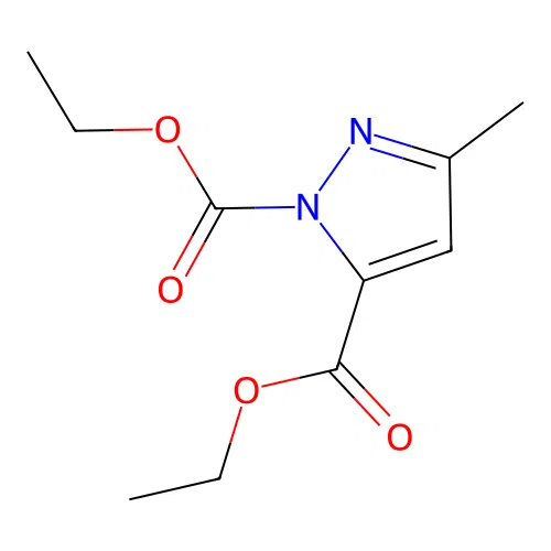 Diethyl 3-methylpyrazole-1,5-dicarboxylate structure