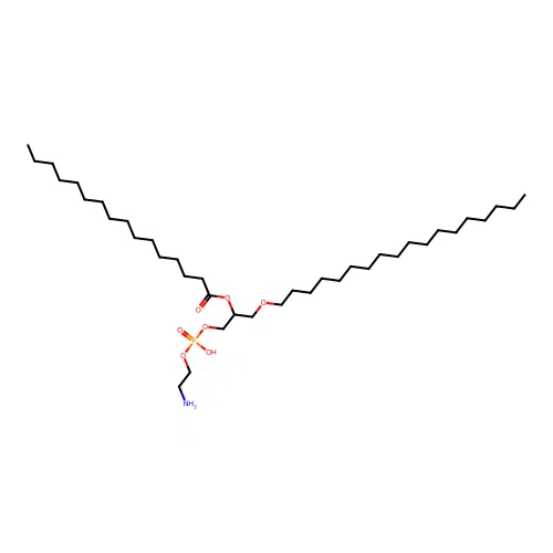[1-[2-Aminoethoxy(hydroxy)phosphoryl]oxy-3-octadecoxypropan-2-yl] hexadecanoate structure