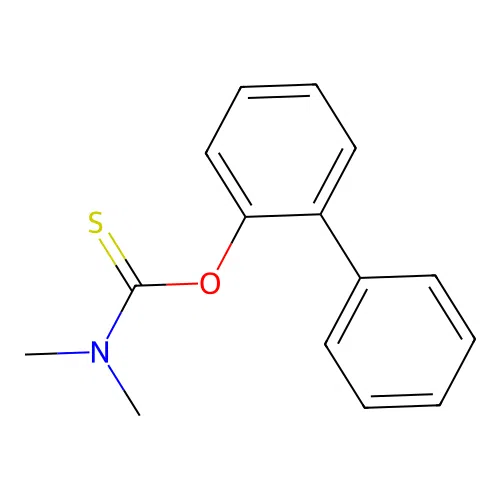 Dimethyl-thiocarbamic acid O-biphenyl-2-YL ester structure