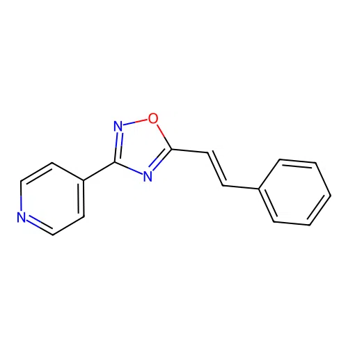 5-[(E)-2-phenylethenyl]-3-pyridin-4-yl-1,2,4-oxadiazole structure