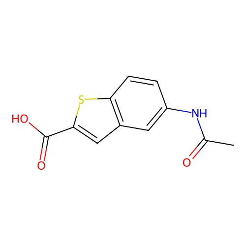 5-(Acetylamino)-1-benzothiophene-2-carboxylic acid structure