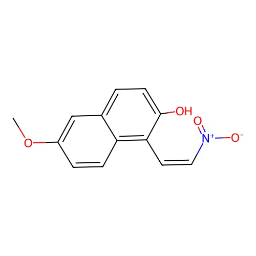 6-Methoxy-1-(2-nitroethenyl)-2-naphthalenol structure