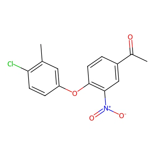 1-(4-(4-Chloro-3-methylphenoxy)-3-nitrophenyl)ethanone structure