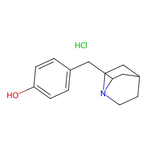 4-(Quinuclidin-2-ylmethyl)phenol hydrochloride structure