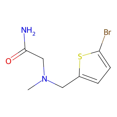 2-(((5-Bromothiophen-2-yl)methyl)(methyl)amino)acetamide structure