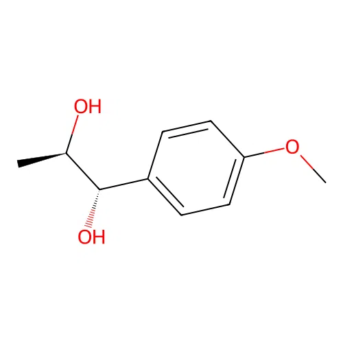 (1S,2R)-1-(4-methoxyphenyl)propane-1,2-diol structure