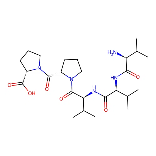 H-Val-Val-Val-Pro-Pro-OH structure