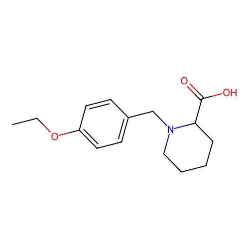 1-[(4-Ethoxyphenyl)methyl]piperidine-2-carboxylic acid structure