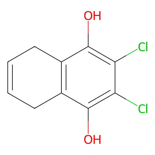 2,3-Dichloro-5,8-dihydronaphthalene-1,4-diol structure