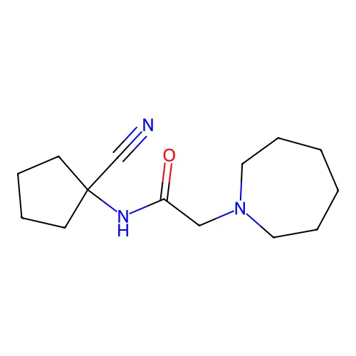 2-(azepan-1-yl)-N-(1-cyanocyclopentyl)acetamide structure