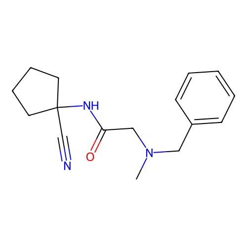2-[benzyl(methyl)amino]-N-(1-cyanocyclopentyl)acetamide structure