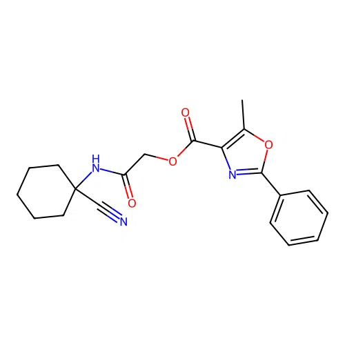 [(1-Cyanocyclohexyl)carbamoyl]methyl 5-methyl-2-phenyl-1,3-oxazole-4-carboxylate structure
