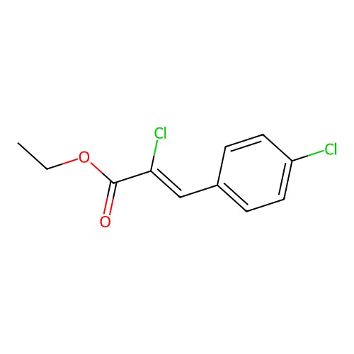 Ethyl 2-chloro-3-(4-chlorophenyl)prop-2-enoate structure