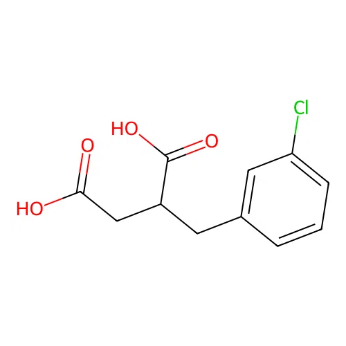 2-[(3-Chlorophenyl)methyl]butanedioic acid structure
