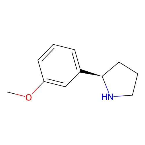 (2R)-2-(3-methoxyphenyl)pyrrolidine structure