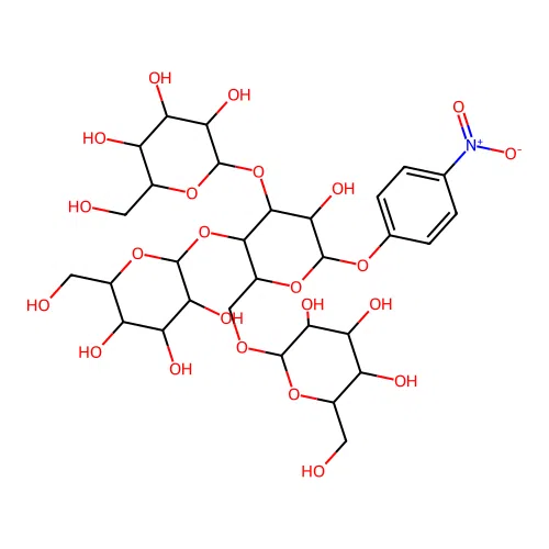 p-Nitrophenyl 3,4,6-Tri-O-(alpha-D-mannopyranosyl)-beta-D-mannopyranoside structure