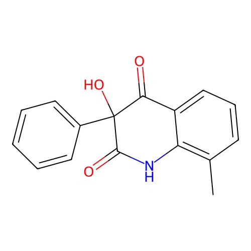3-Hydroxy-8-methyl-3-phenyl-chinolin-2,4(1H,3H)-dion structure