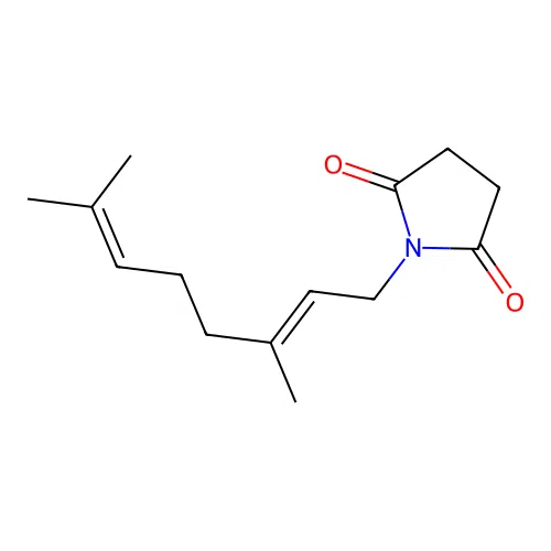1-((2E)-3,7-Dimethylocta-2,6-dien-1-yl)pyrrolidine-2,5-dione structure