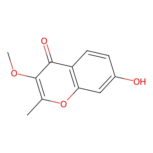 7-hydroxy-3-methoxy-2-methyl-4H-chromen-4-one structure