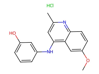 3-((6-Methoxy-2-methylquinolin-4-yl)amino)phenol hydrochloride structure