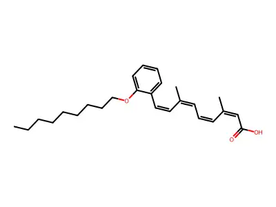 2,4,6,8-Nonatetraenoicacid, 3,7-dimethyl-9-[2-(nonyloxy)phenyl]-, (2E,4E,6E,8E)- structure