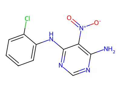 4-N-(2-chlorophenyl)-5-nitropyrimidine-4,6-diamine structure