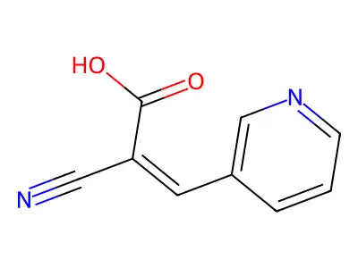 2-Propenoic acid,2-cyano-3-(3-pyridinyl)- structure