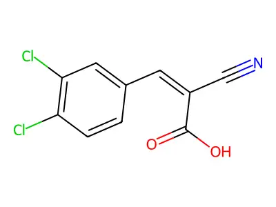 2-cyano-3-(3,4-dichlorophenyl)prop-2-enoic Acid structure