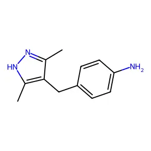 4-[(3,5-dimethyl-1H-pyrazol-4-yl)methyl]aniline structure