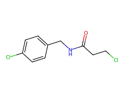 3-chloro-N-(4-chlorobenzyl)propanamide structure