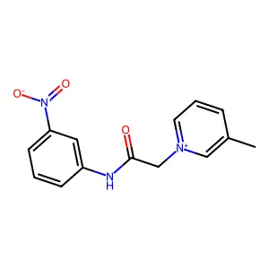 3-Methyl-1-[(3-nitro-phenylcarbamoyl)-methyl]-pyridinium structure