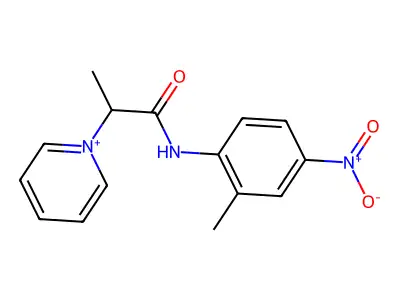 1-[1-(2-Methyl-4-nitro-phenylcarbamoyl)-ethyl]-pyridinium structure