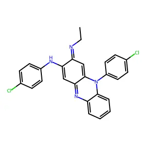 N,5-bis(4-chlorophenyl)-3-(ethylimino)-3,5-dihydro-2-phenazinamine structure