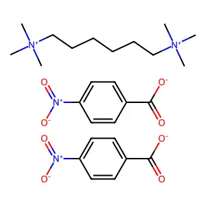 Ammonium, hexamethylenebis(trimethyl-, bis(p-nitrobenzoate) structure