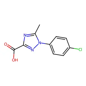 1-(4-chlorophenyl)-5-methyl-1H-1,2,4-triazole-3-carboxylic acid structure