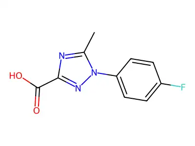 1-(4-fluorophenyl)-5-methyl-1H-1,2,4-triazole-3-carboxylic acid structure