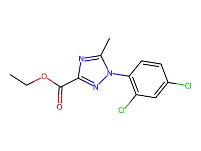 ethyl 1-(2,4-dichlorophenyl)-5-methyl-1H-1,2,4-triazole-3-carboxylate structure