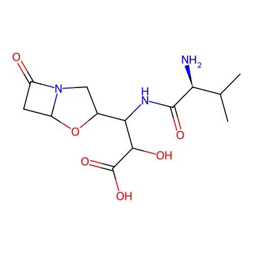 Serine, 3-(7-oxo-4-oxa-1-azabicyclo(3.2.0)hept-3-yl)-N-L-valyl- structure