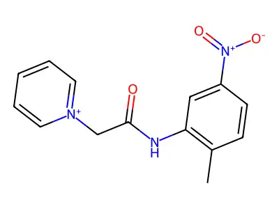 1-[(2-Methyl-5-nitro-phenylcarbamoyl)-methyl]-pyridinium structure