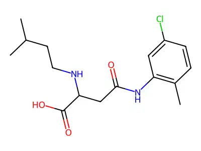 4-((5-Chloro-2-methylphenyl)amino)-2-(isopentylamino)-4-oxobutanoic acid structure