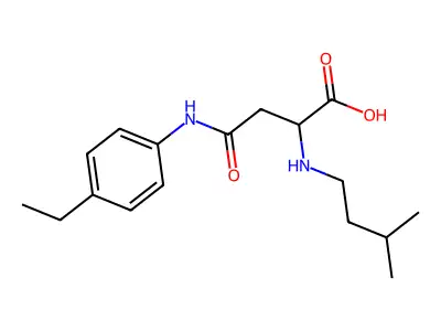 4-((4-Ethylphenyl)amino)-2-(isopentylamino)-4-oxobutanoic acid structure