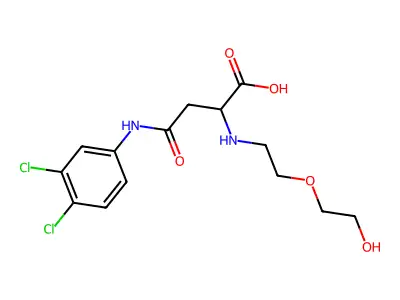 4-(3,4-Dichloroanilino)-2-[2-(2-hydroxyethoxy)ethylamino]-4-oxobutanoic acid structure