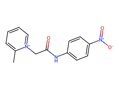 2-Methyl-1-[(4-nitro-phenylcarbamoyl)-methyl]-pyridinium structure