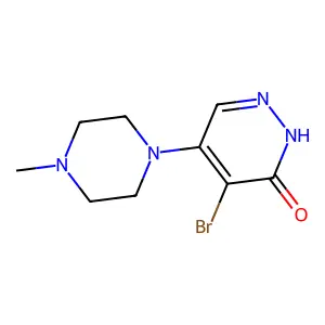 4-Bromo-5-(4-methyl-1-piperazinyl)-3(2H)-pyridazinone structure