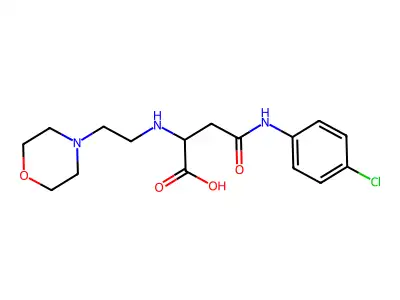 4-((4-Chlorophenyl)amino)-2-((2-morpholinoethyl)amino)-4-oxobutanoic acid structure