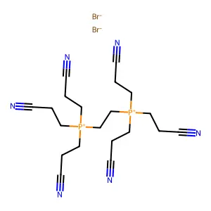 Phosphonium, 1,1'-(1,2-ethanediyl)bis[tris(2-cyanoethyl)-, bromide (1:2) structure